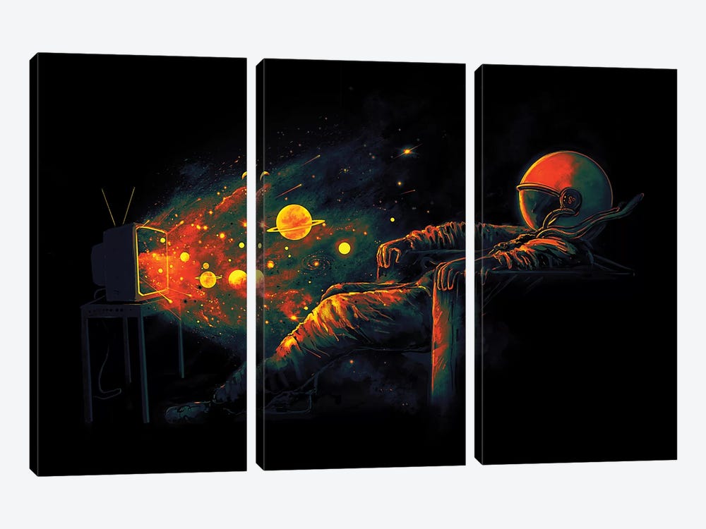 Cosmic Channel by Nicebleed 3-piece Canvas Artwork