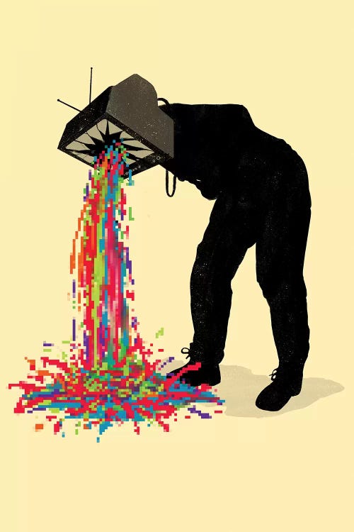 Pixel Vomit by Nicebleed wall art