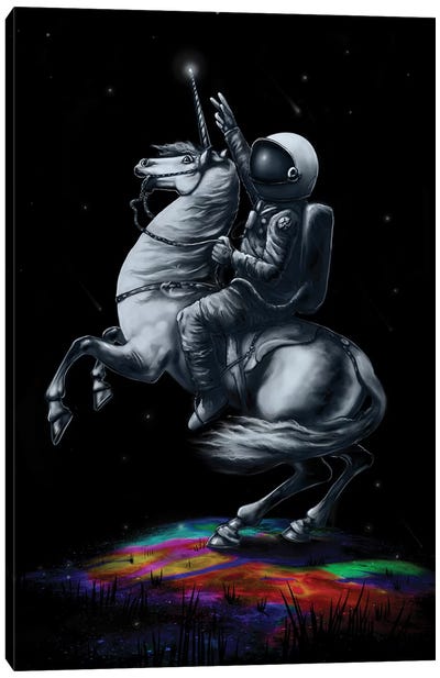 Across The Universe Canvas Art Print - Unicorn Art