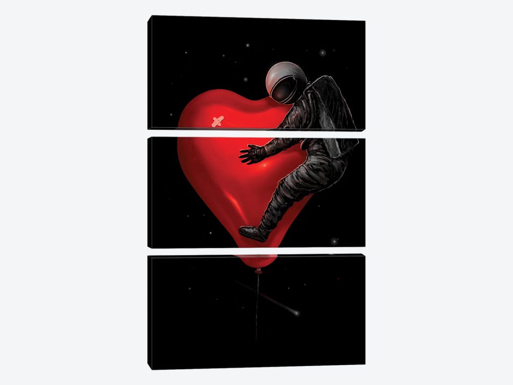 Space Love by Nicebleed 3-piece Canvas Art Print