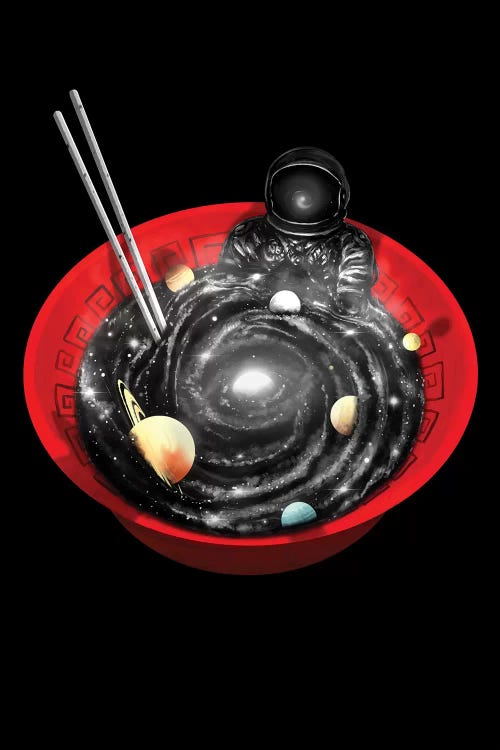 Space Ramen Bath by Nicebleed wall art