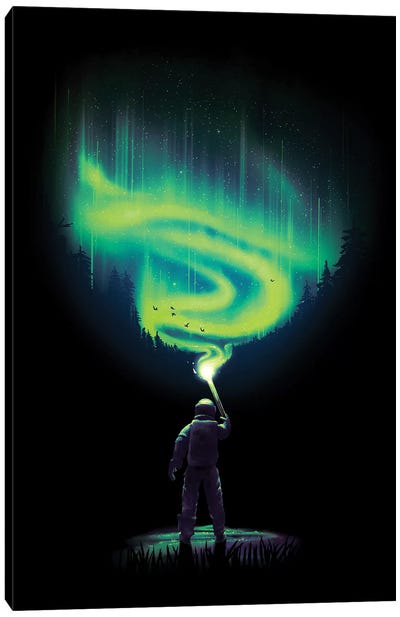 Illuminate Aurora Canvas Art Print - Astronaut Art