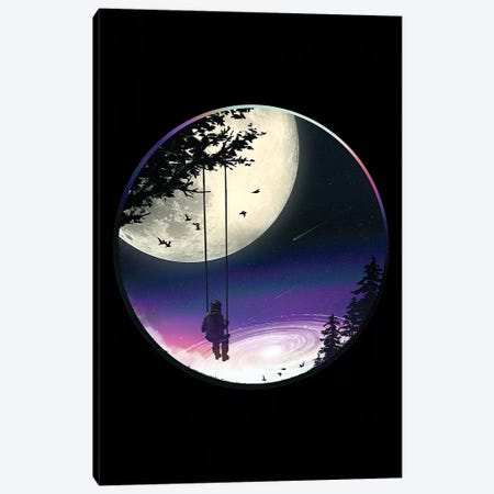 Moon Gazer Canvas Print #NID324} by Nicebleed Art Print