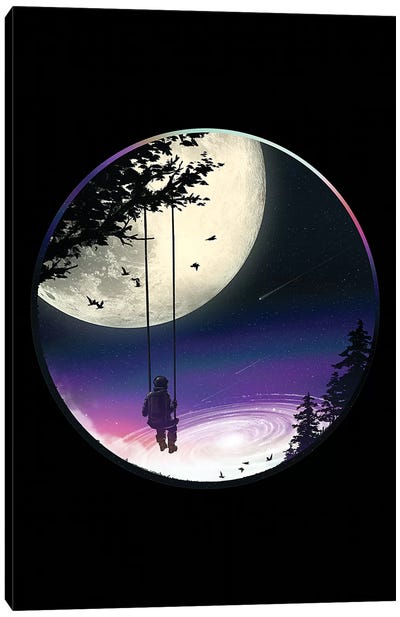 Moon Gazer Canvas Art Print - Nicebleed
