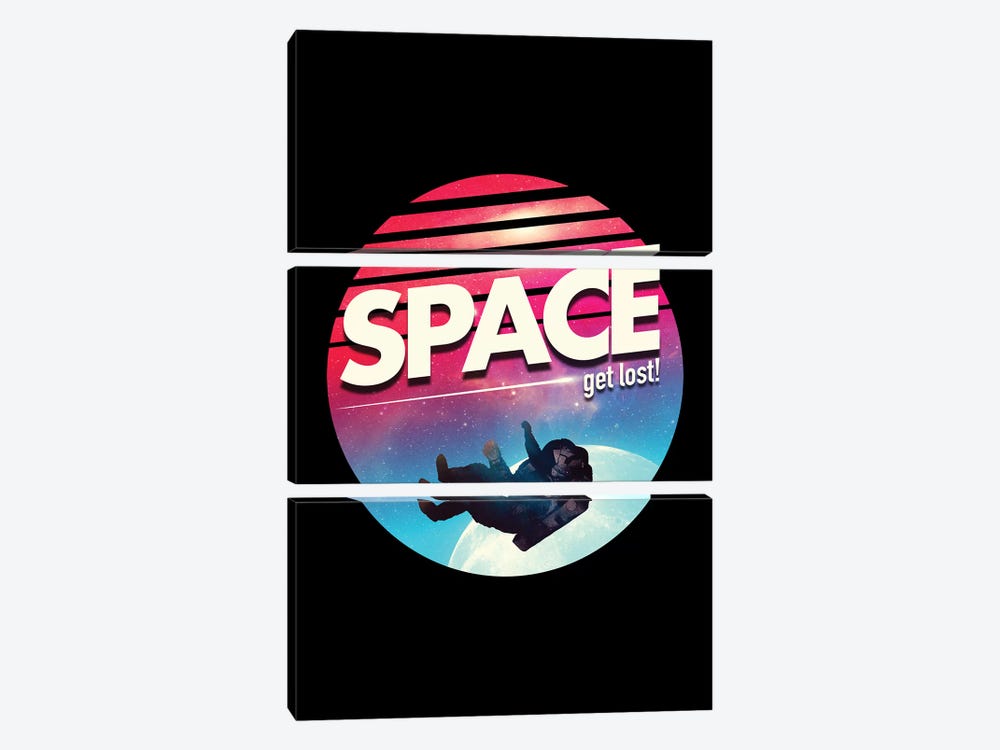 Get Lost In Space by Nicebleed 3-piece Canvas Print