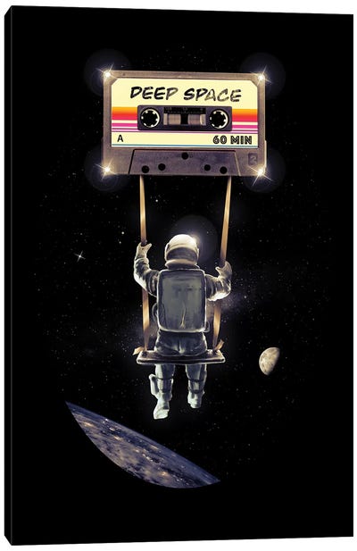 Deep Space Mix Tape Canvas Art Print - Space Fiction Art