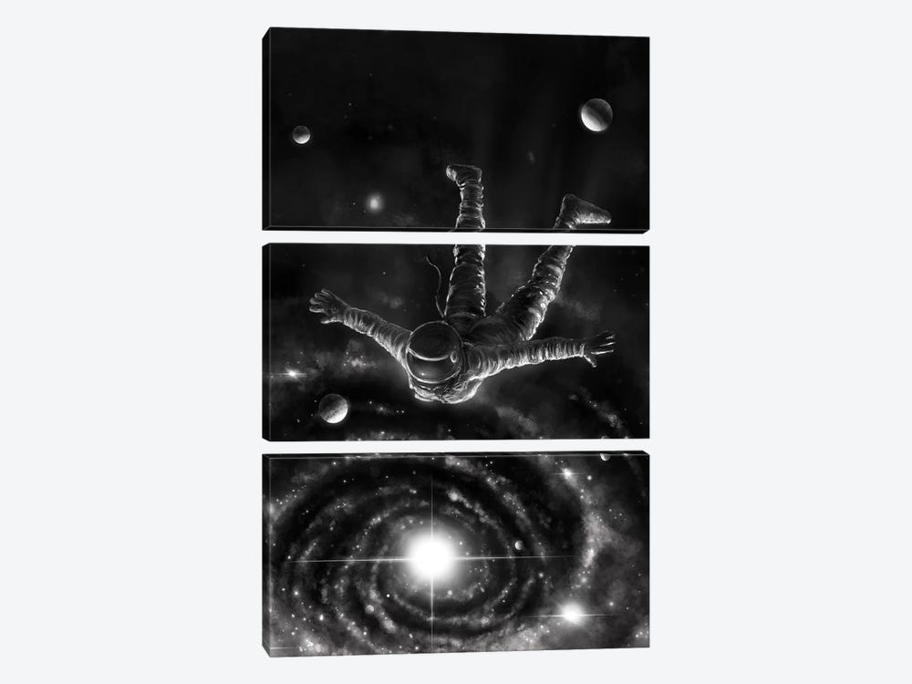 Space Diving III 3-piece Canvas Wall Art