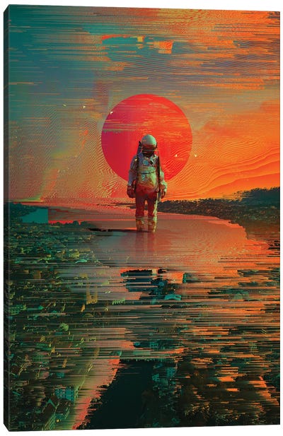 The Blast Canvas Art Print - Astronaut Art