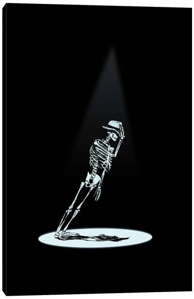 Anti Gravity Canvas Art Print - Skeleton Art