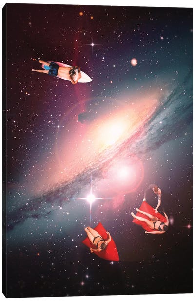 Galactic Chill Canvas Art Print - Galaxy Art