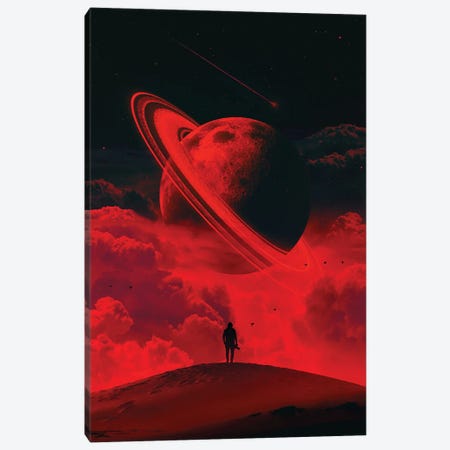 Alone With The Moon Canvas Print #NID420} by Nicebleed Art Print
