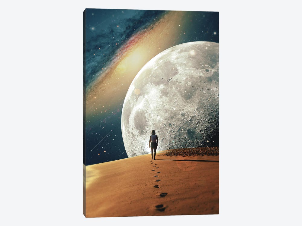 Alone With The Moon II by Nicebleed 1-piece Art Print