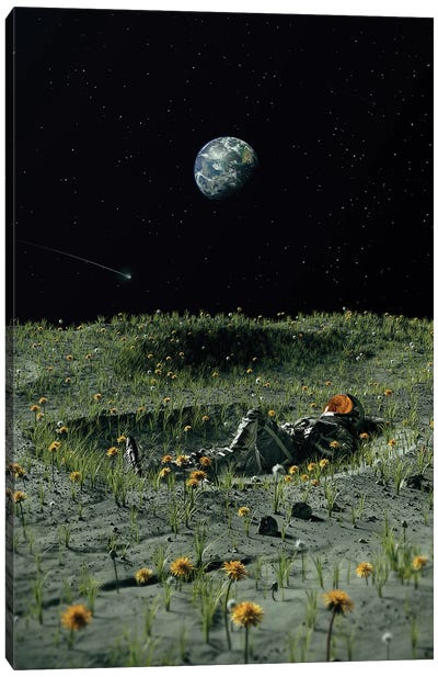 A New Home Canvas Art Print - Astronaut Art
