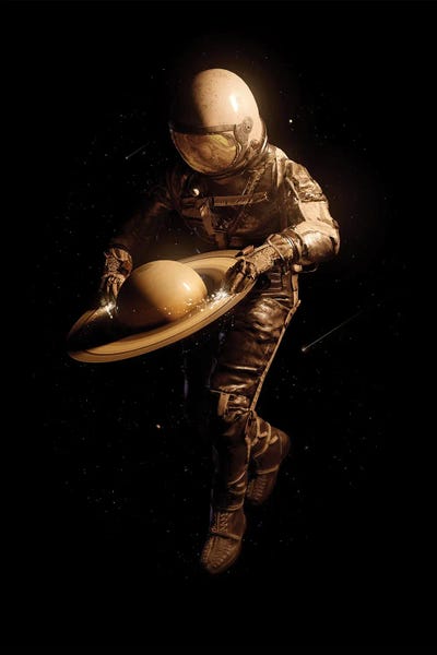 Kids Astronomy & Space Art: Saturntable II by Nicebleed