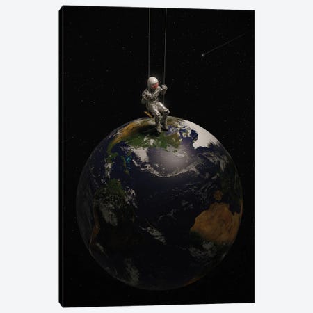 Earth Is My Playground Canvas Print #NID482} by Nicebleed Art Print