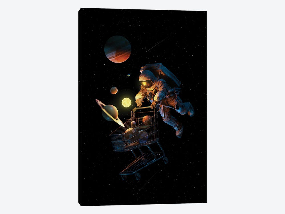 Space Cart by Nicebleed 1-piece Canvas Wall Art