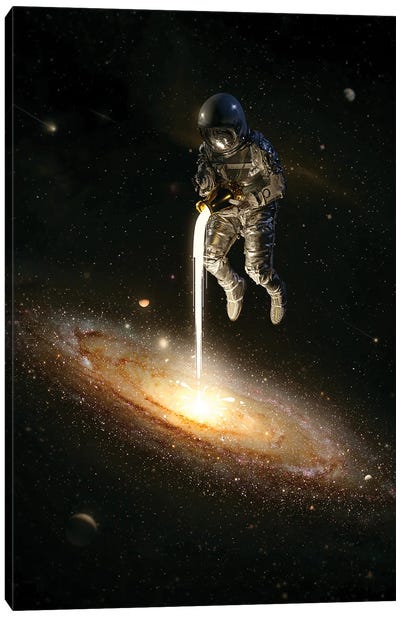 The Milky Way Canvas Art Print - Astronaut Art