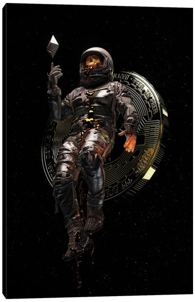 Cryptonaut Canvas Art Print - Astronaut Art