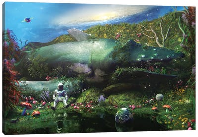 A Trip To Nowhere Canvas Art Print - Astronaut Art