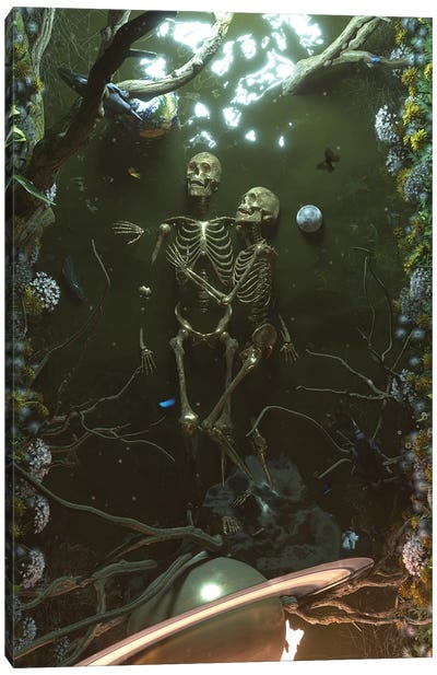 Afterlife Canvas Art Print - Skeleton Art