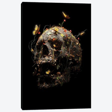Autumn Skull Canvas Print #NID551} by Nicebleed Canvas Art Print