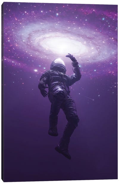 Reaching You Canvas Art Print - Astronaut Art