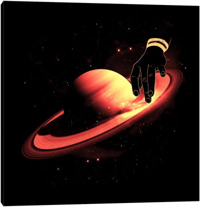 Saturntable Canvas Art Print - Space Lover