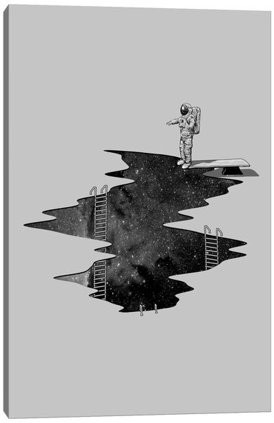 Space Diving Canvas Art Print - Exploration Art