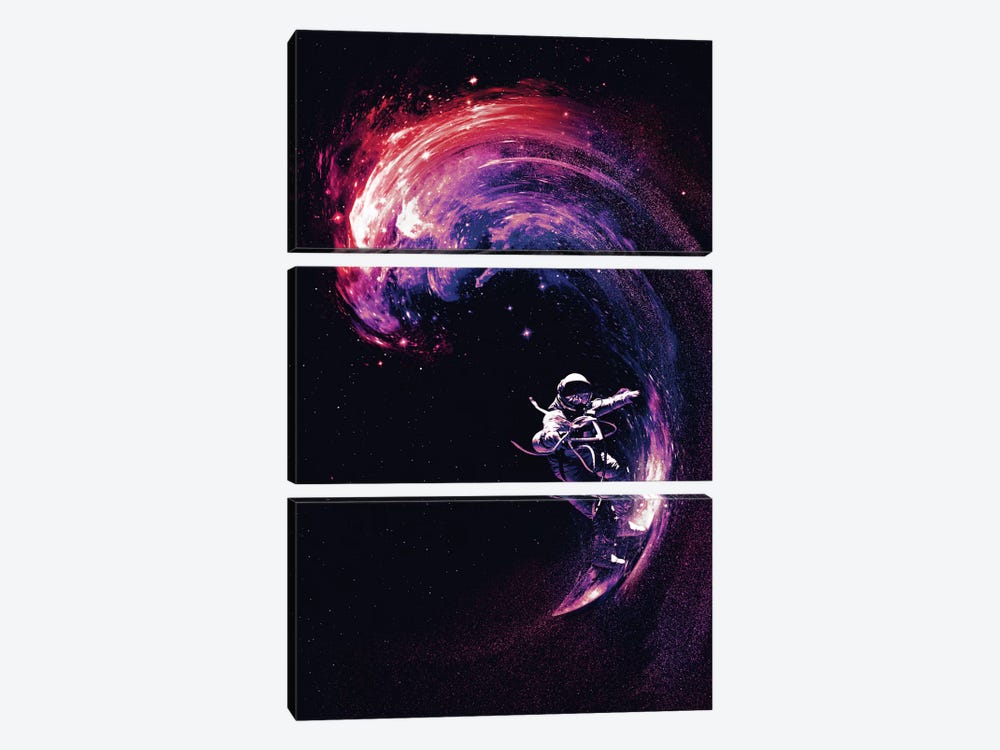 Space Surfing II by Nicebleed 3-piece Canvas Print