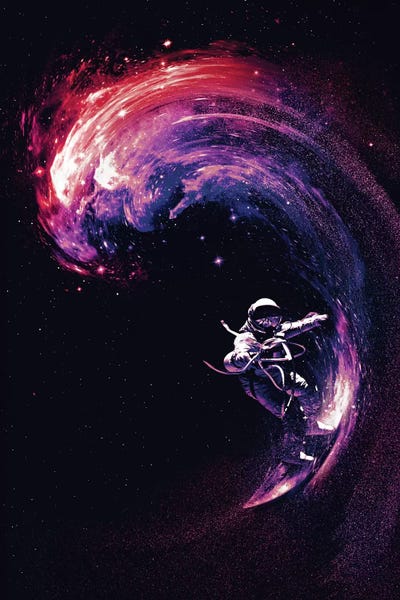 Kids Sports Art: Space Surfing II by Nicebleed