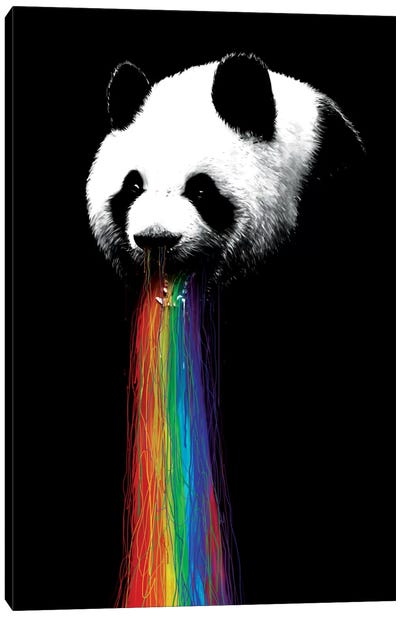 Pandalicious Canvas Art Print - Panda Art