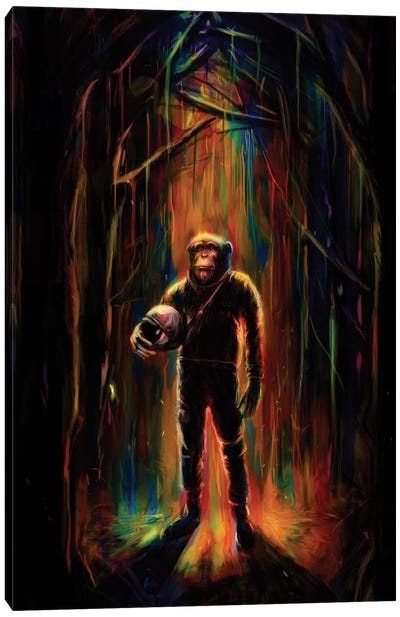 Commander Chimp Canvas Art Print - Chimpanzee Art