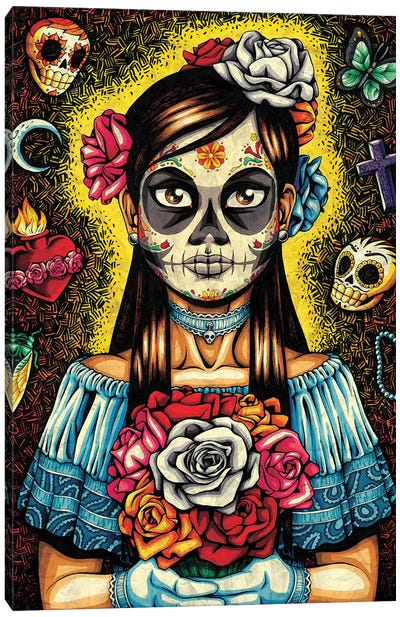 Muerta Canvas Art Print - Día de los Muertos