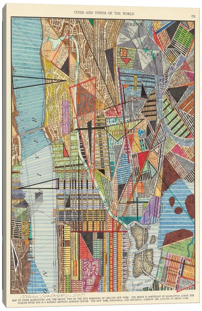 Modern Map of New York I Canvas Art Print