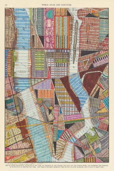 Manhattan: Modern Map of New York II by Nikki Galapon