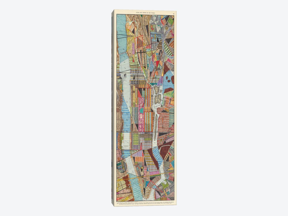 Modern Map of New York III by Nikki Galapon 1-piece Canvas Art Print