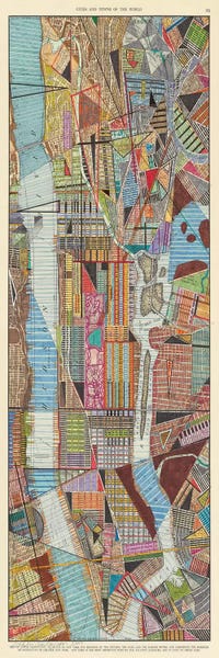 New York: Modern Map of New York III by Nikki Galapon