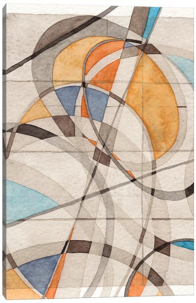 Ovals & Lines I Canvas Art Print - Artists Like Kandinsky