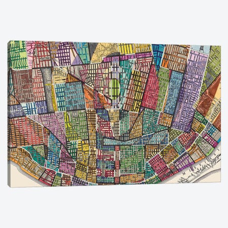 Modern Map Of St. Louis Canvas Print #NIK41} by Nikki Galapon Canvas Print