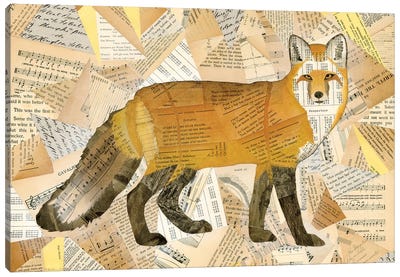 Red Fox Collage I Canvas Art Print