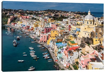 Italian Color, Procida, Italy Canvas Art Print - Jim Nilsen
