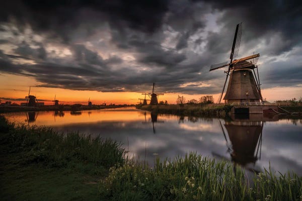 Watermills & Windmills: Kinderdijk One, South Holland by Jim Nilsen
