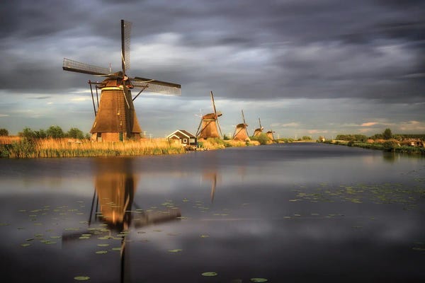 Netherlands: Kinderdijk Seven, South Holland by Jim Nilsen