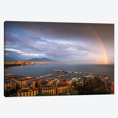 Napoli Rainbow, Naples, Italy Canvas Print #NIL143} by Jim Nilsen Art Print