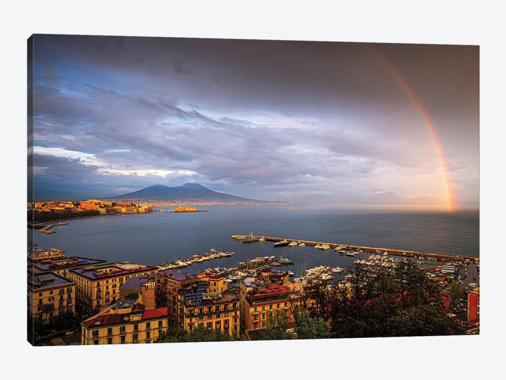 Napoli Rainbow, Naples, Italy by Jim Nilsen 1-piece Canvas Art Print