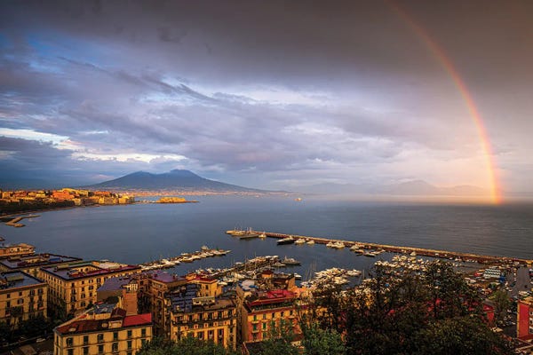 Coastal Villages & Towns: Napoli Rainbow, Naples, Italy by Jim Nilsen