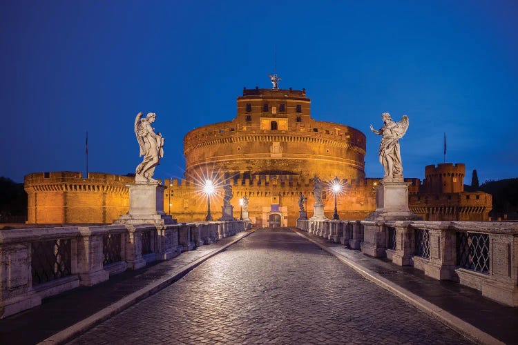 Ponte Sant'Angelo, Rome, Italy by Jim Nilsen wall art