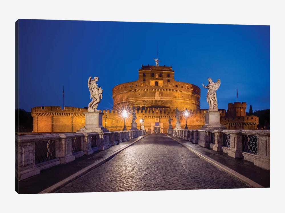 Ponte Sant'Angelo, Rome, Italy by Jim Nilsen 1-piece Canvas Artwork