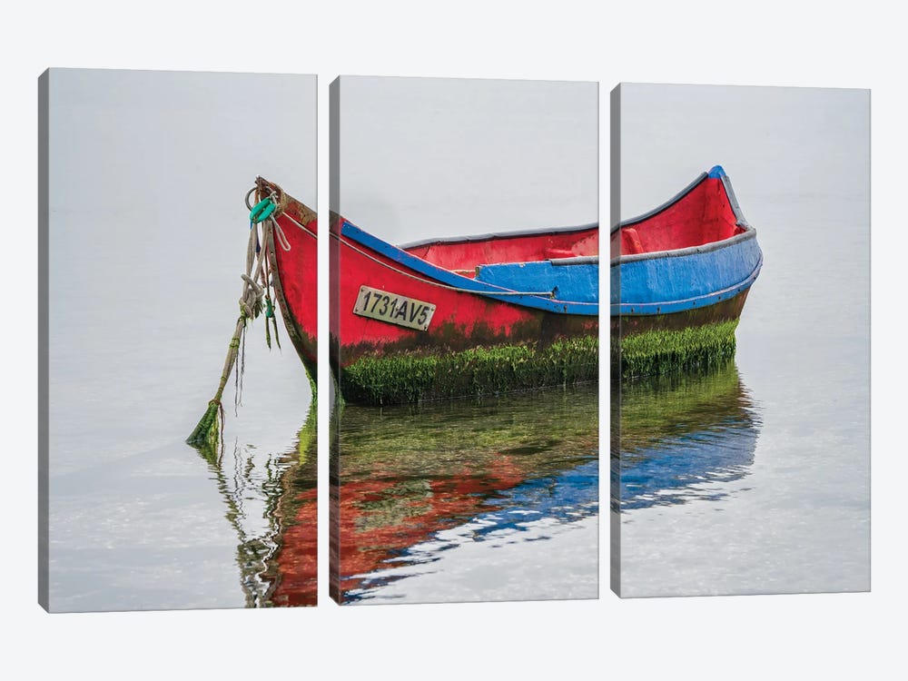The Lonely Boat, Portugal by Jim Nilsen 3-piece Canvas Art