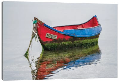 The Lonely Boat, Portugal Canvas Art Print - Jim Nilsen